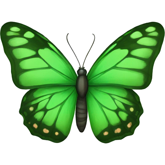 Green butterfly emoji