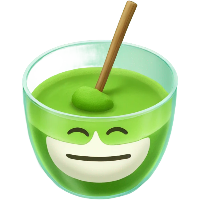 matcha in a glass cup emoji