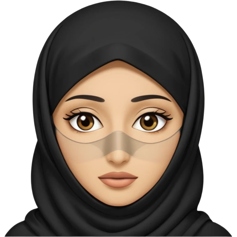 arab woman with niquab cover eyes emoji