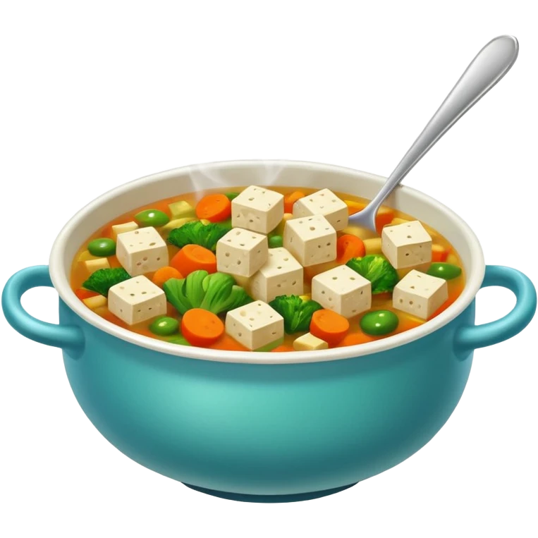 Tofu and veggie soup  emoji