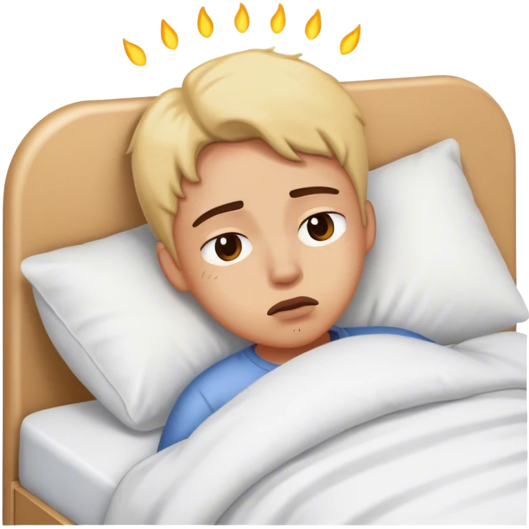 In bed with sinus pain  emoji