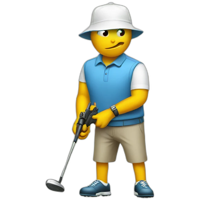 Golf with a gun emoji