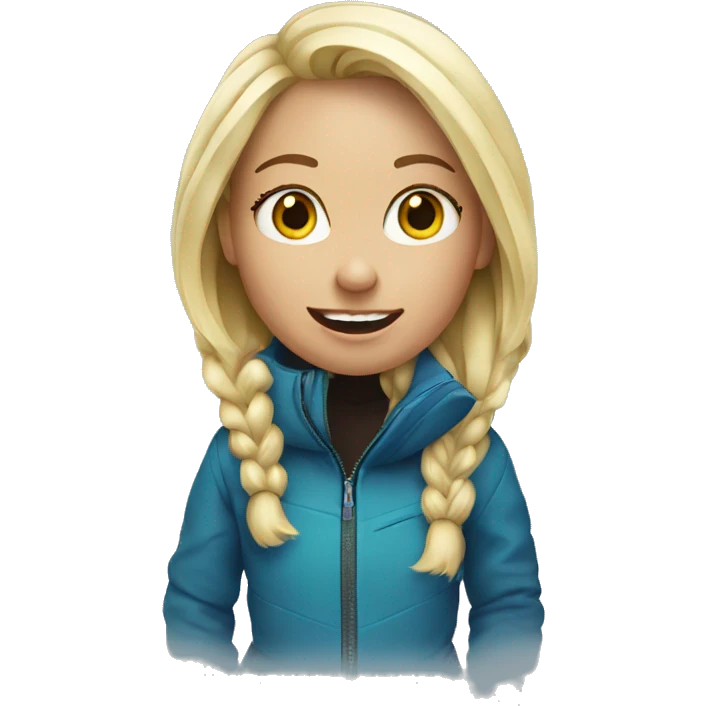 Snowboarding blond girl emoji