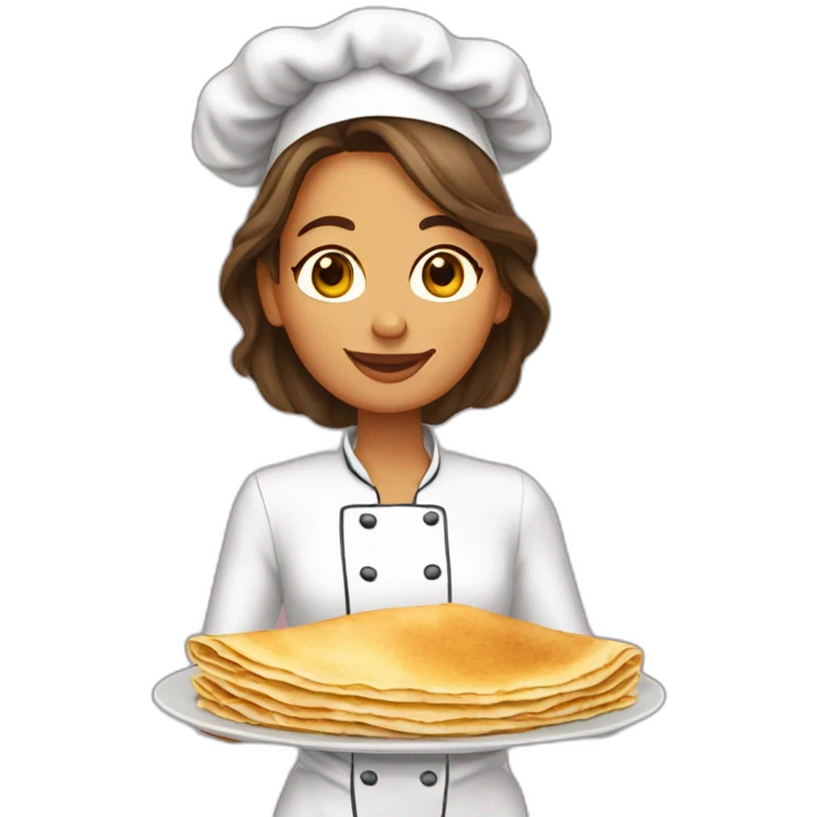 femme qui cuisine des crepes emoji