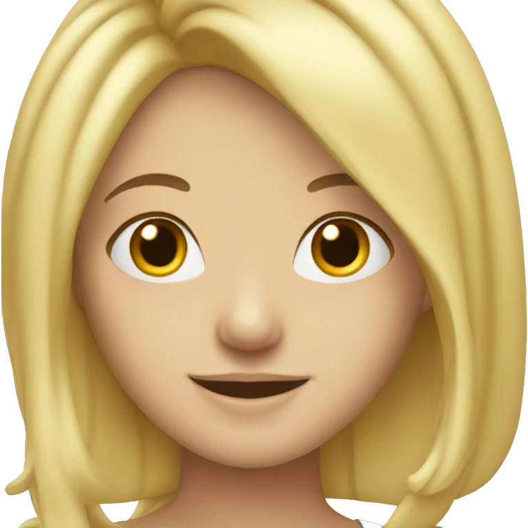 blonde girl smiling emoji