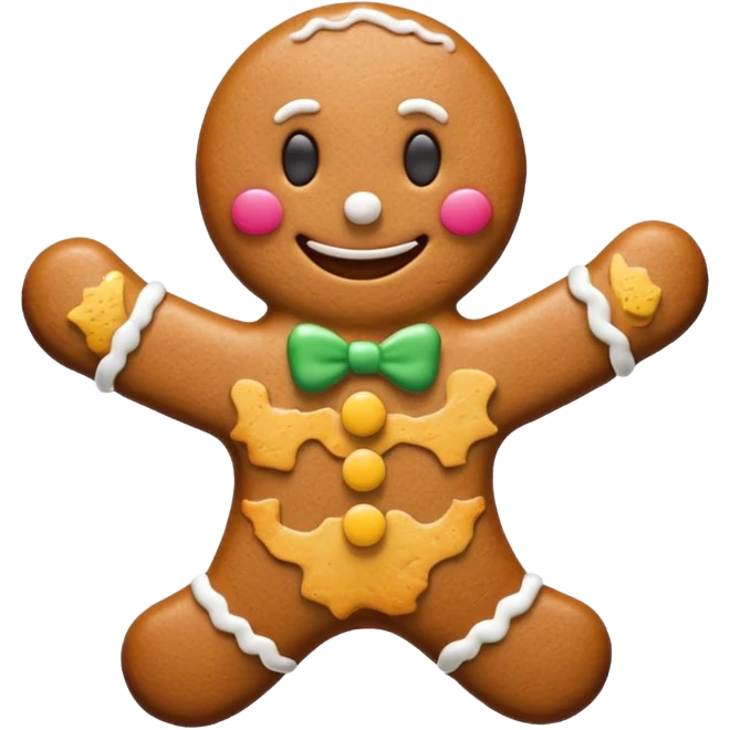 Emoji omino pan di zenzero bianco emoji