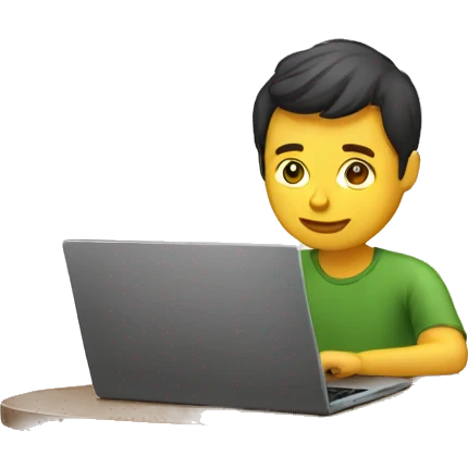 WEB DEVELOPER WORKING ON HIS LAPTOP emoji