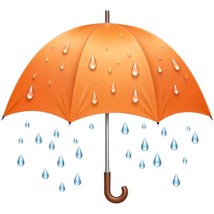 peach orange umbrella under rain emoji