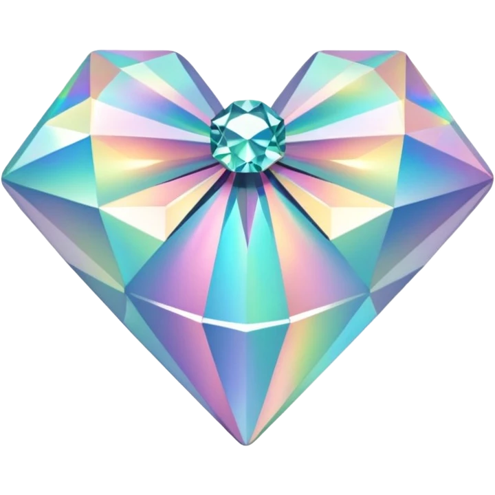 bow shaped 56-carat iridescent diamond emoji