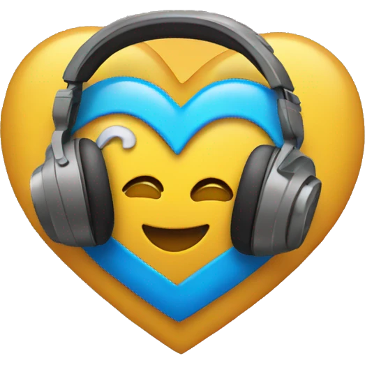 heart with headphones emoji