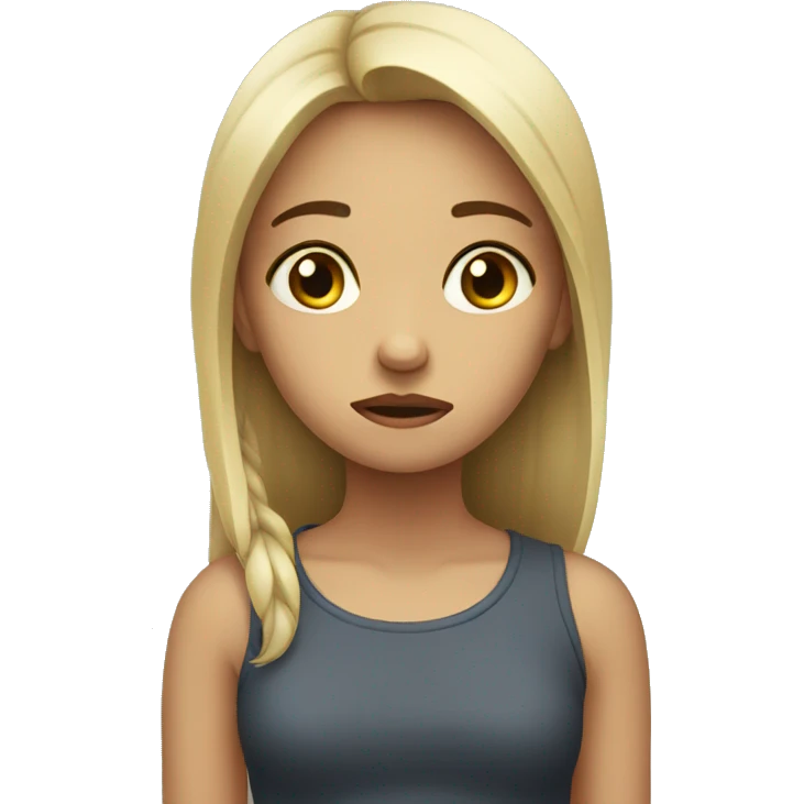 sad girl emoji