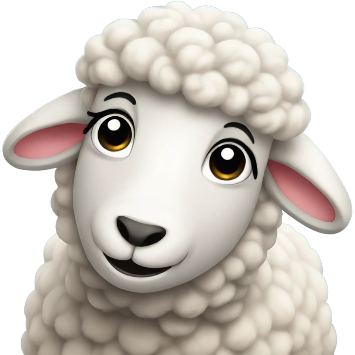 Sheep being in love emoji
