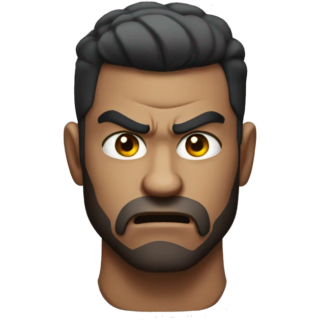 angry, muscular 25 year old man emoji