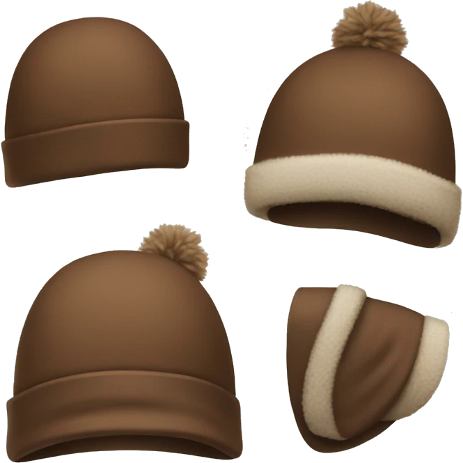brown winter hat no person emoji