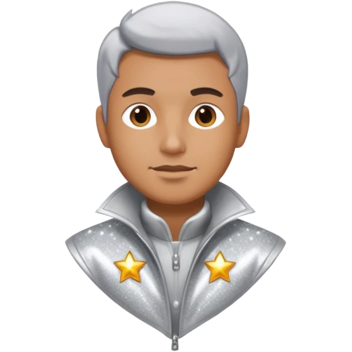 man with sparkling jacket emoji