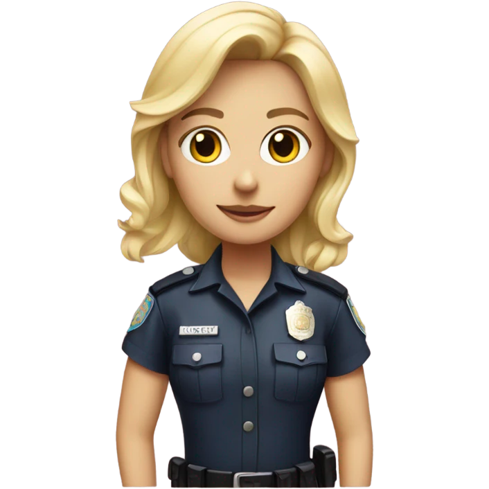 Blonde female in pink rainbow police outfit emoji