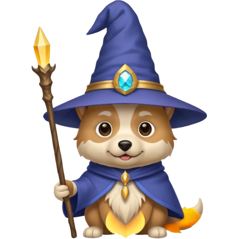 Dog wizard emoji