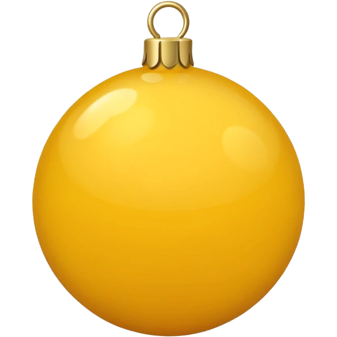 christmas ball yellow emoji