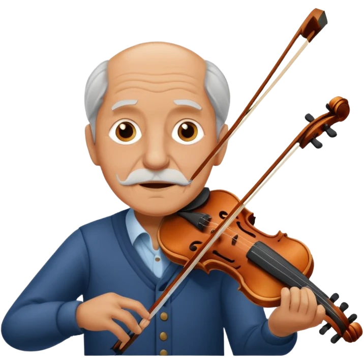 old man playing violin emoji