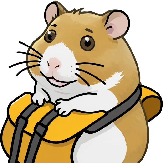 Hamster with a saddle emoji