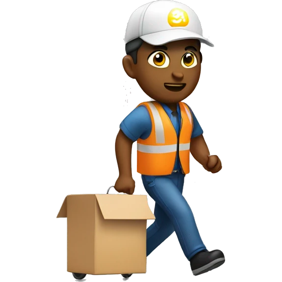 SupEx courier service worker is in a hurry emoji
