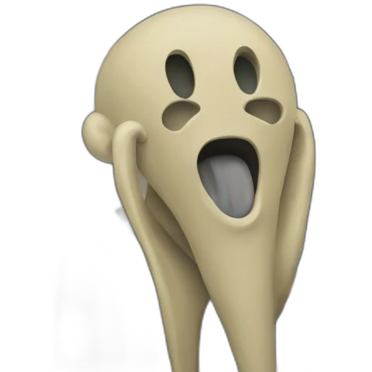 painting of munch's scream emoji