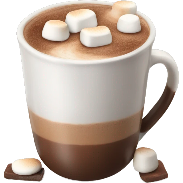 Hot chocolate with marshmallows  emoji