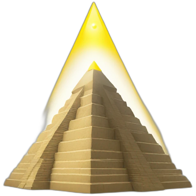 A pyramid with a yellow beacon beam emoji