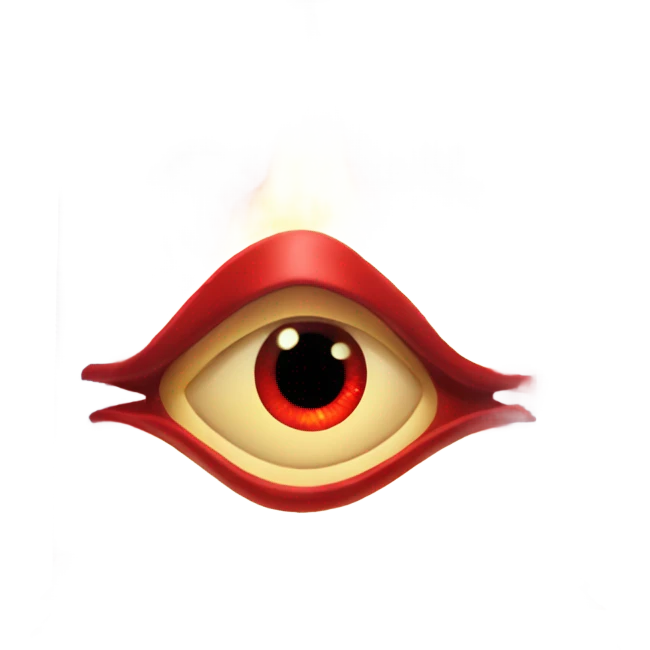 red magical book eye in middle emoji
