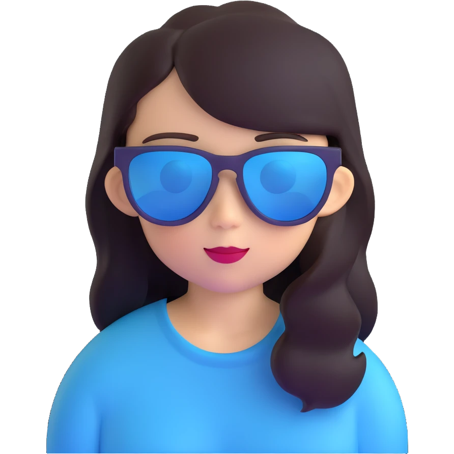 girl with blue sunglasses emoji
