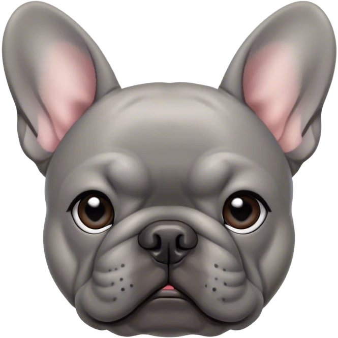 Gray French buldog emoji