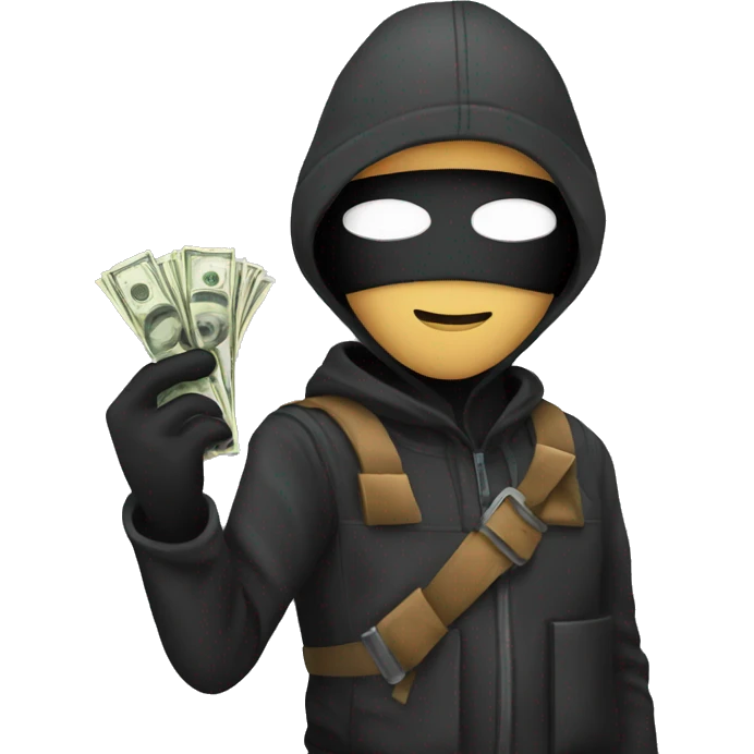 Robber with money emoji