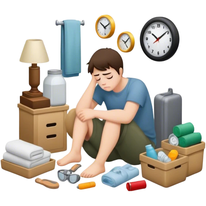 The tiresome life of living alone emoji