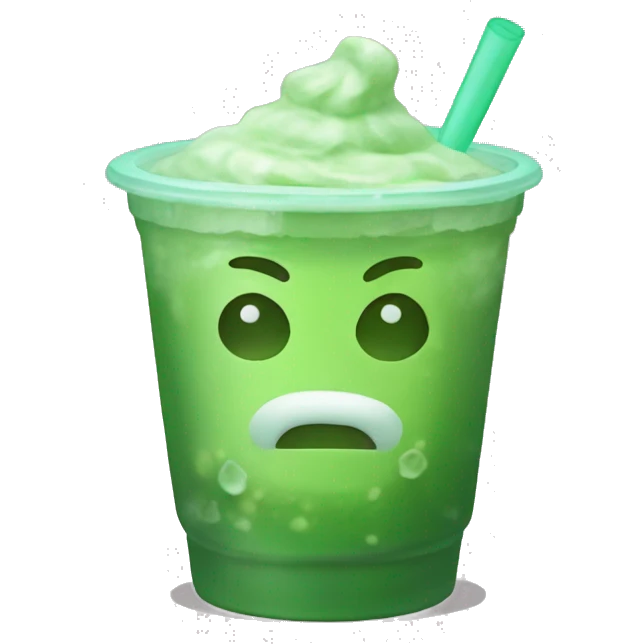 Iced matcha in a plastic cup emoji