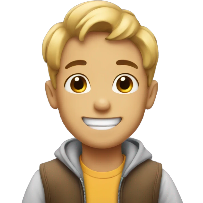 satisfied boy emoji
