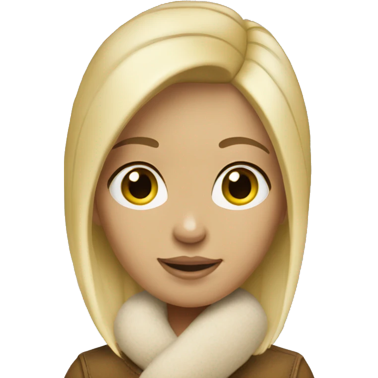 A blonde girl with ugg emoji