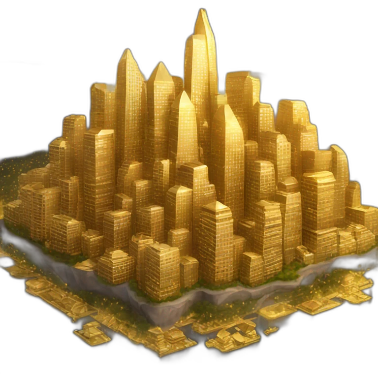 shining-golden-city-realistic emoji
