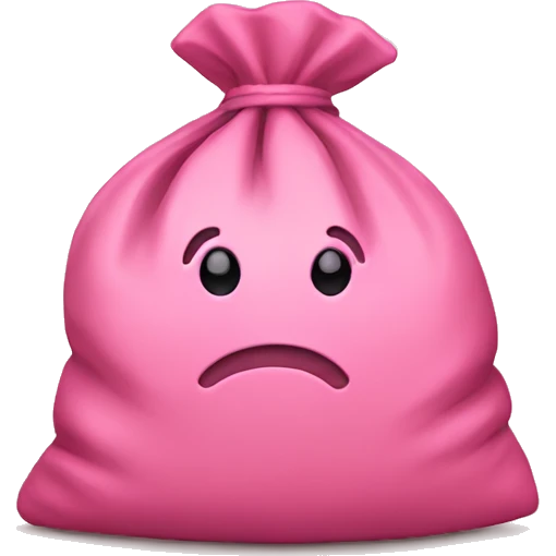 pink money bag emoji