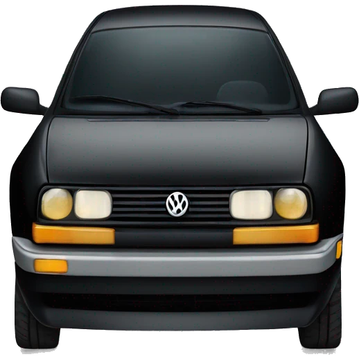 Black Volkswagen Jetta car emoji