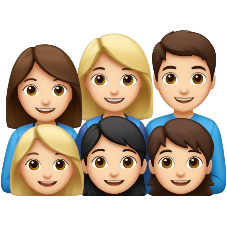 dos grupos de estudiantes cuerpo completo emoji