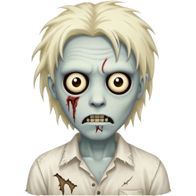 white zombie with white shirt emoji