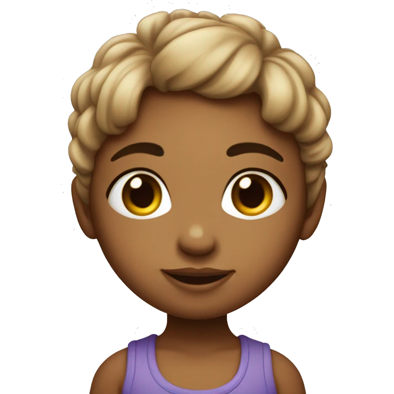 Une petite fille avec un gros mono-sourcil emoji