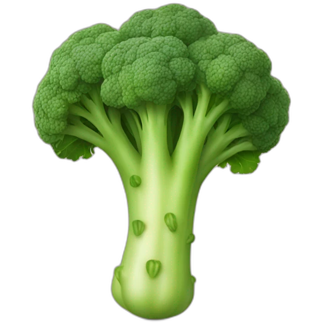 smiling baby broccoli emoji