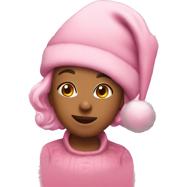 Pink Christmas emoji