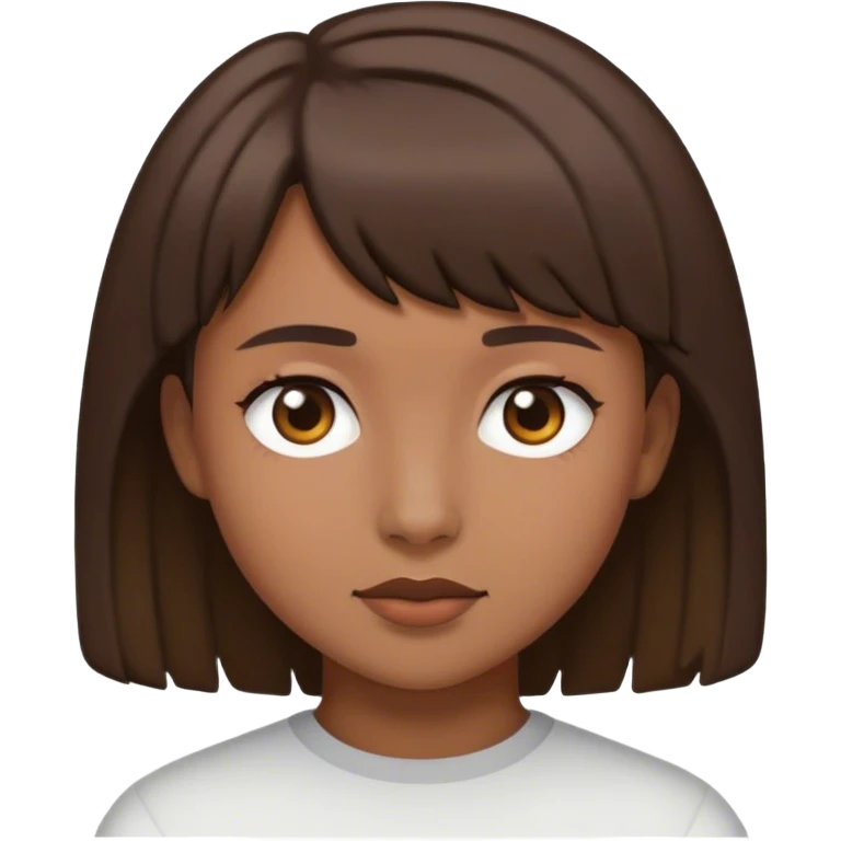 girl with short mullet hair brown  emoji