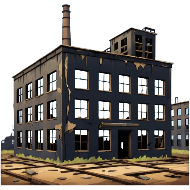 Abandoned factory black emoji