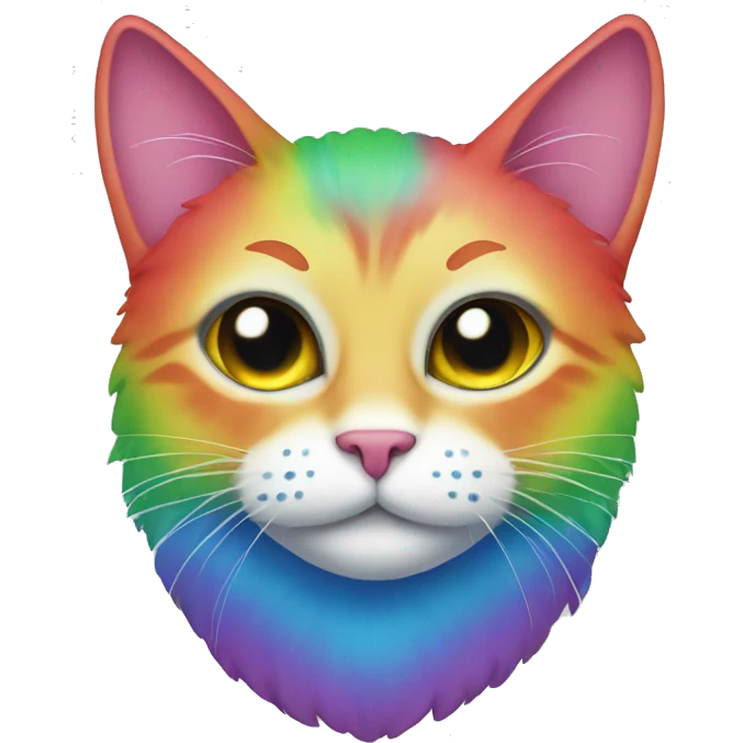 Rainbow cat emoji