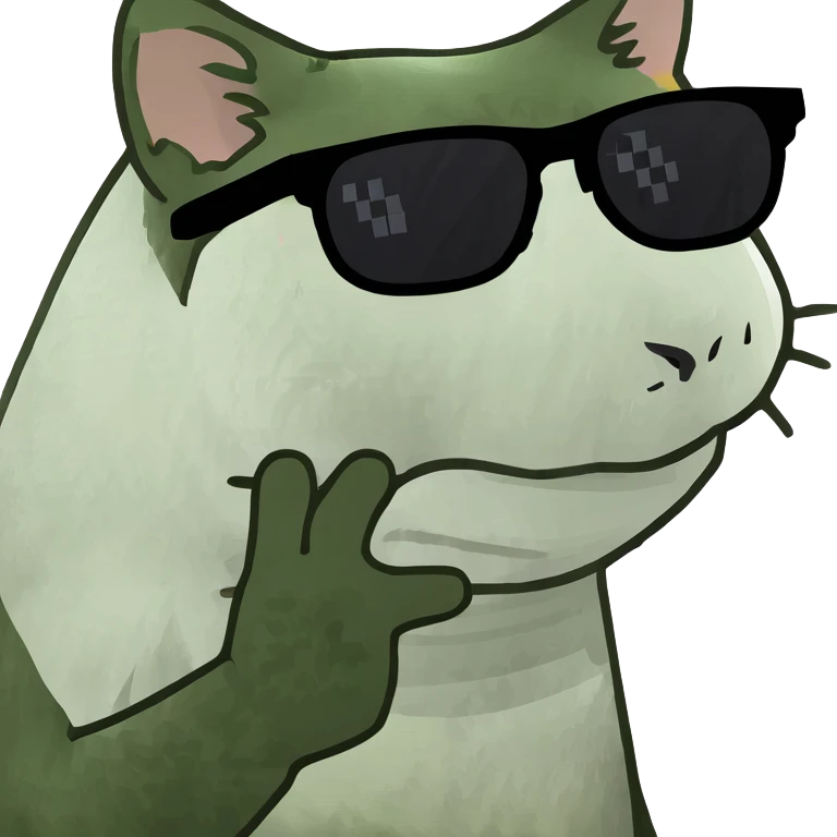 Cat with sunglasses emoji