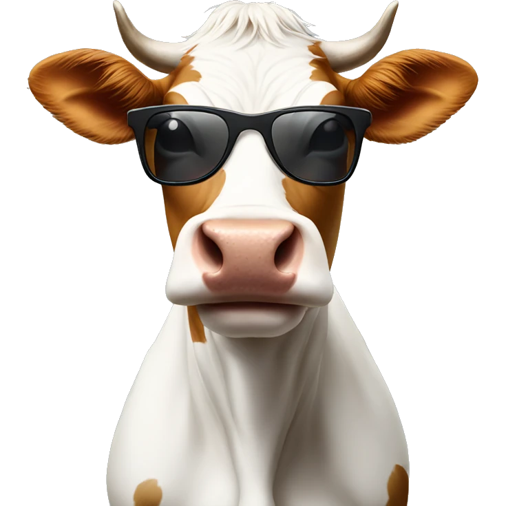 cow with sunglasses emoji