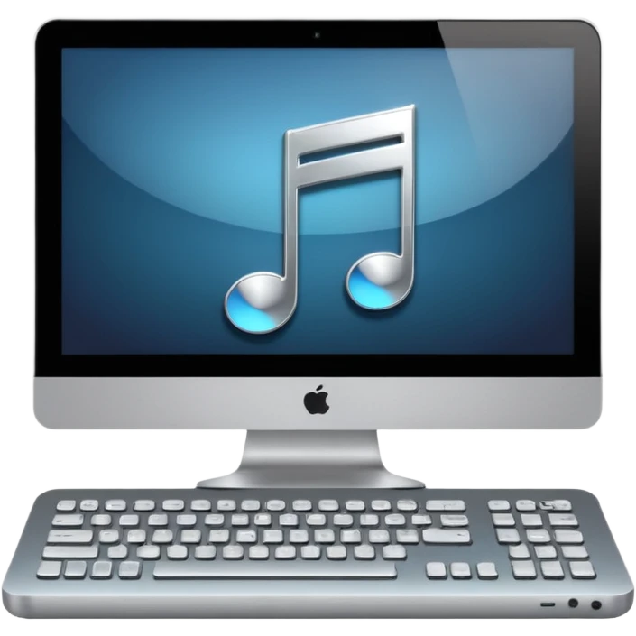 a computer play music emoji